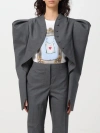 MOSCHINO COUTURE JACKET MOSCHINO COUTURE WOMAN COLOR GREY,F34185020