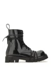 Moschino Couture Laceup Boot In Animal Print