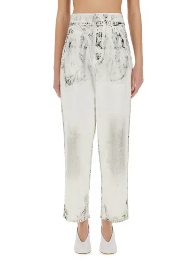 Moschino "laurel Crown Patch" Pants In White