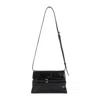 Moschino Structured Leather Shoulder Bag With Adjustable Strap In Black
