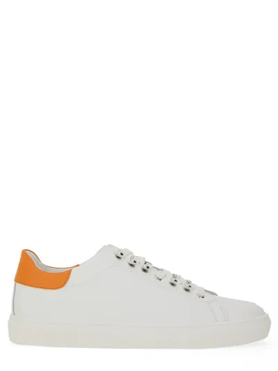 Moschino Couture Leather Sneakers In White