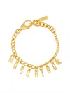 Moschino Logo Bracelet In Gold