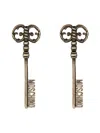 Moschino Couture Logo Earrings In Brown