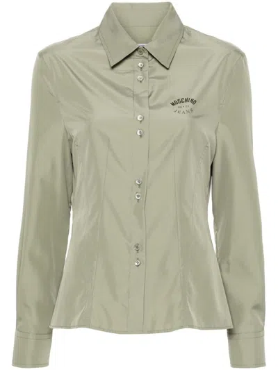 Moschino Couture Logo Print Shirt In 1404 Multi Gree