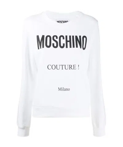 Moschino Couture Logo Sweatshirt In White