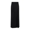 Moschino High-waisted Black Maxi Skirt With Pleated Design