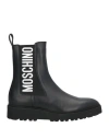 Moschino Couture Man Ankle Boots Black Size 8 Leather In Black