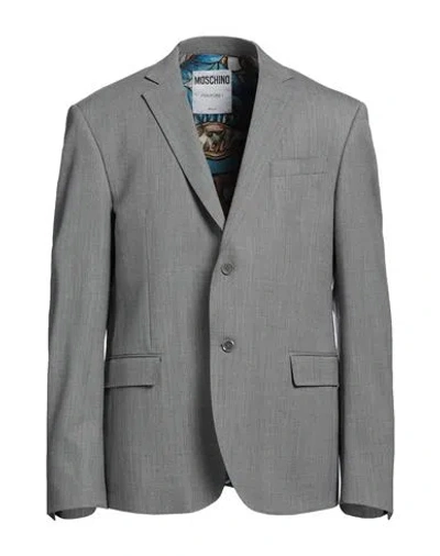 Moschino Couture Man Blazer Grey Size 46 Polyester, Virgin Wool, Elastane