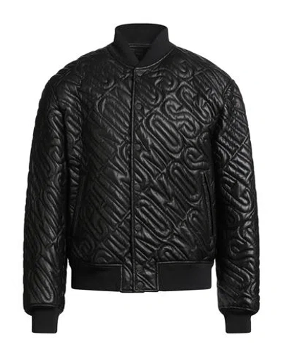 Moschino Couture Man Jacket Black Size 40 Sheepskin In Multi