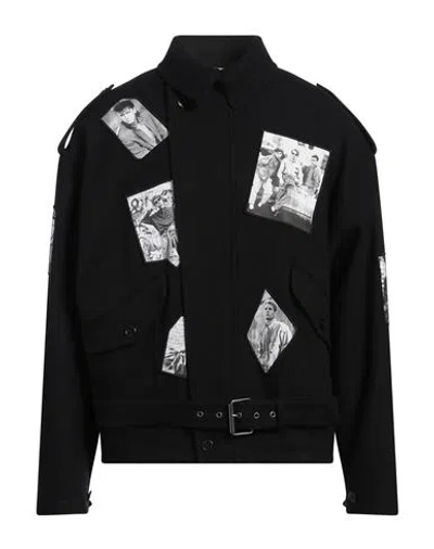 Moschino Couture Man Jacket Black Size 40 Wool, Polyamide