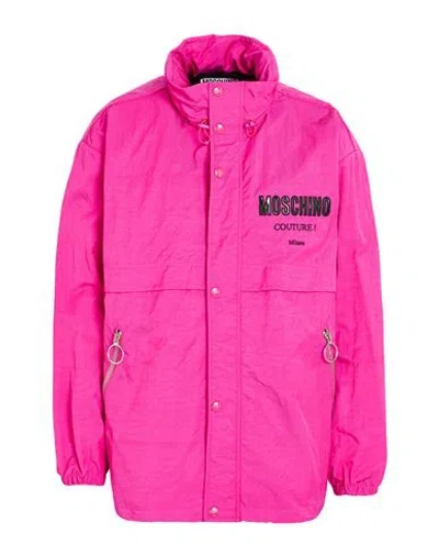 Moschino Couture Man Jacket Fuchsia Size 40 Polyamide In Pink