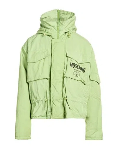 Moschino Couture Man Jacket Light Green Size 40 Polyamide
