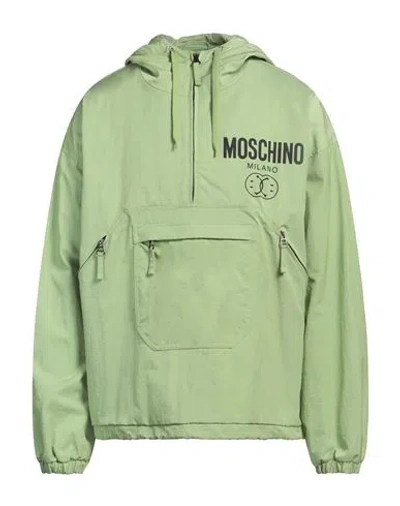 Moschino Couture Man Jacket Light Green Size 44 Polyamide