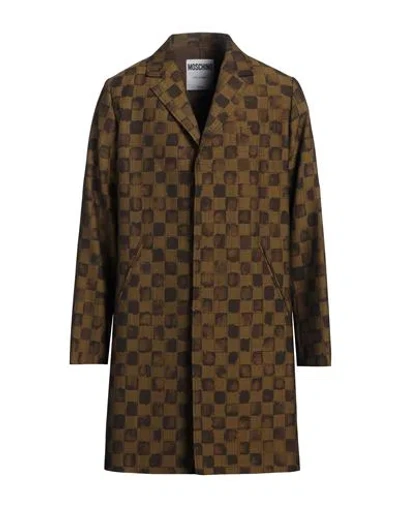 Moschino Couture Man Overcoat & Trench Coat Khaki Size 40 Virgin Wool In Beige
