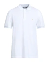 Moschino Couture Man Polo Shirt White Size 42 Cotton In Blue