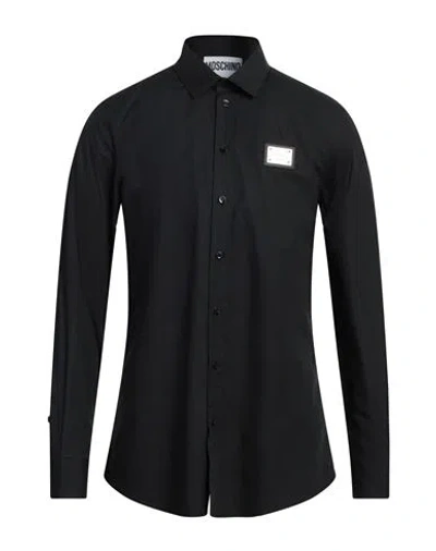 Moschino Couture Man Shirt Black Size 15 Cotton