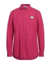 Moschino Couture Man Shirt Fuchsia Size 16 Cotton In Pink