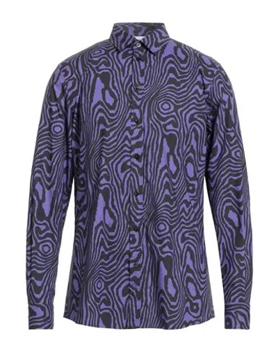 Moschino Couture Man Shirt Purple Size 16 ½ Cotton