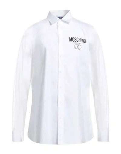 Moschino Couture Man Shirt White Size 16 Cotton