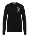 Moschino Man Sweater Black Size 40 Virgin Wool In Black