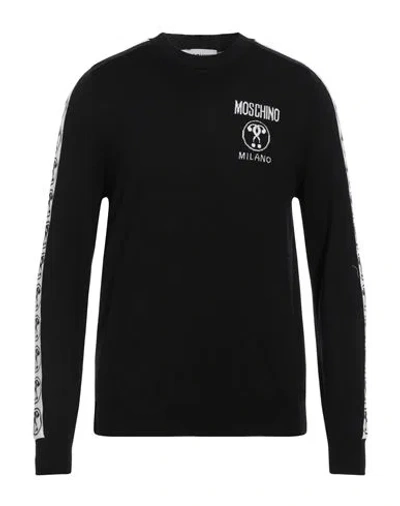Moschino Man Sweater Black Size 40 Virgin Wool