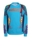 Moschino Man Sweatshirt Azure Size 38 Cotton In Blue