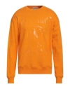 Moschino Couture Man Sweatshirt Orange Size 38 Cotton