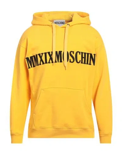 Moschino Couture Man Sweatshirt Yellow Size 38 Cotton