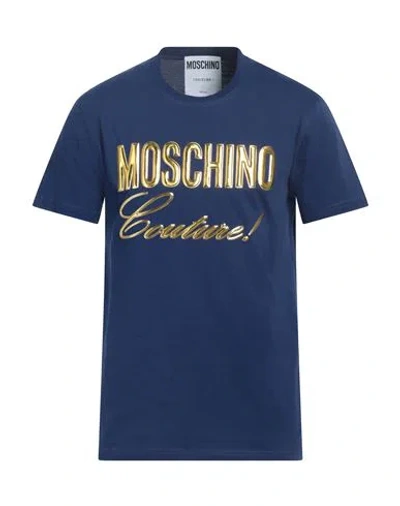 Moschino Couture Man T-shirt Navy Size 46 Organic Cotton