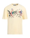 Moschino Couture Man T-shirt Pastel Yellow Size 40 Cotton In Yellow