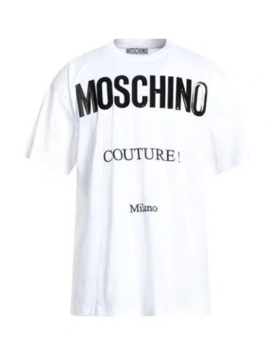 Moschino Couture Man T-shirt White Size L Organic Cotton