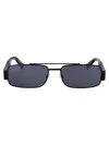 Moschino Couture Matte Black Metal Sunglasses In Black