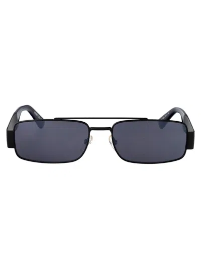 Moschino Couture Matte Black Metal Sunglasses In Gray