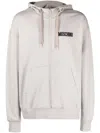 Moschino Men's Grey Cotton Sweater With Signature Teddy Bear Motif And Embossed Logo In Gray
