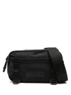 Moschino Logo-patch Adjustable Waist Strap Handbag In Black