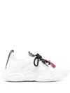 Moschino Logo-patch Low-top Sneakers In White