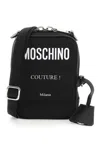 Moschino Men's Nylon Crossbody Bag In Nero
