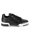 MOSCHINO COUTURE MEN'S STREETBALL LEATHER COURT SNEAKERS