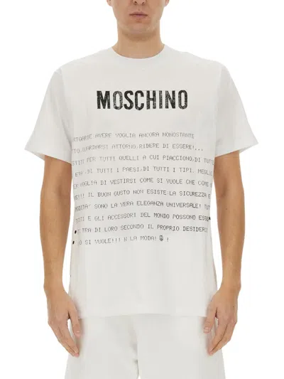 MOSCHINO MOSCHINO COUTURE MESSAGE PRINT T-SHIRT