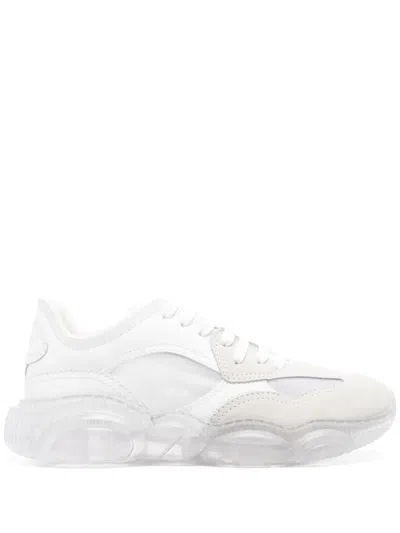 Moschino Couture  Clear-sole Sneakers In White