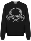 Moschino Couture Sweatshirt With Laurel Crown Logo Embroidery In Black