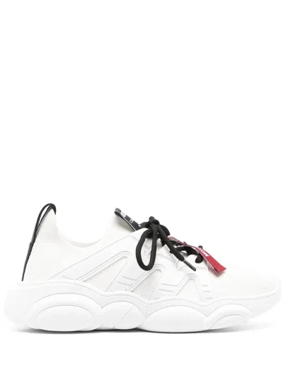 Moschino Couture  Logo-patch Low-top Sneakers In White