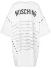 Moschino Oversized White Dress With Graphic Elements