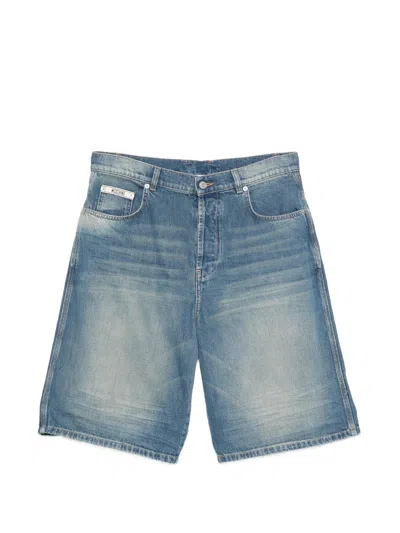 Moschino Couture  Logo Shorts In Blue