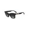 Moschino Couture Black Acetate Sunglasses In Black