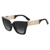Moschino Couture Black Metal Sunglasses