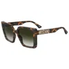 Moschino Oversized Butterfly Sunglasses In Brown