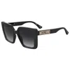 Moschino Black Women Sunglasses In Animal Print