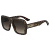 Moschino Oversized Butterfly Sunglasses In Brown
