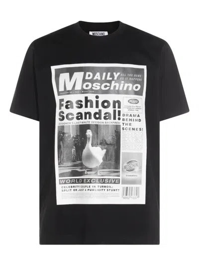 MOSCHINO MOSCHINO COUTURE MOSCHINO NEWSPAPER-PRINT T-SHIRT